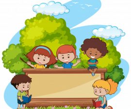 border-template-with-cute-girls-and-boys-in-park_1308-6179 pre school in surat